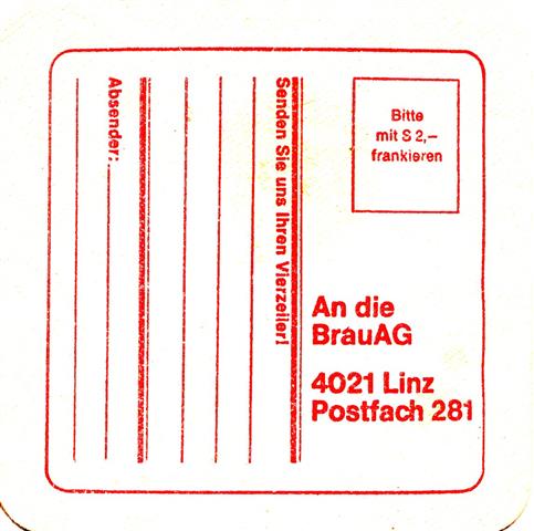 linz oö-a brau ag braumeister 4b (quad195-postkarte-rot)